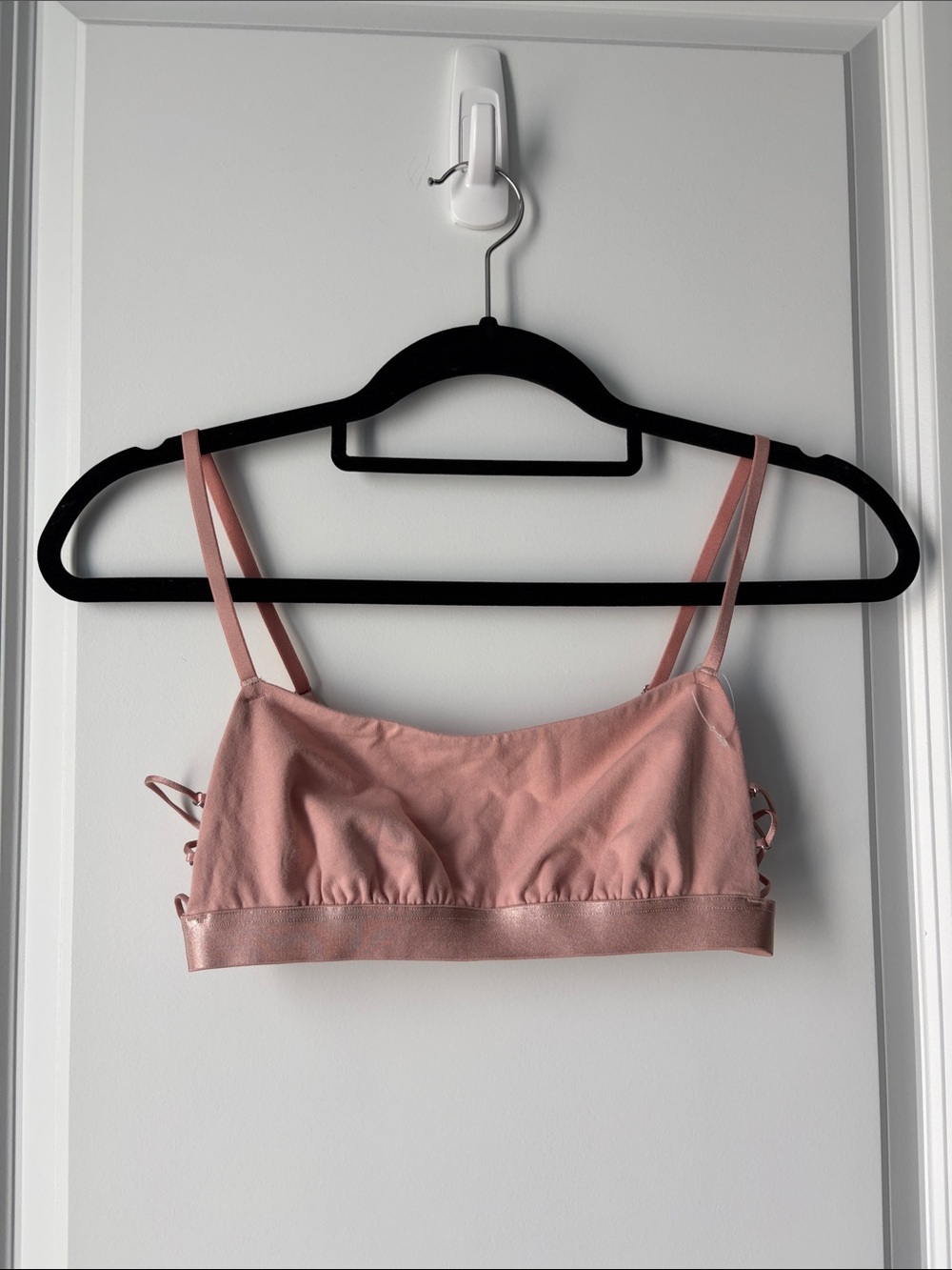 NWOT AERIE Bubblegum Pink Cotton Side Detail Bra